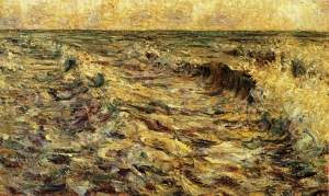 V. Nodari Pesenti, Burrasca di mare, olio su masonite, 1918 ca., cm. 48x79,5